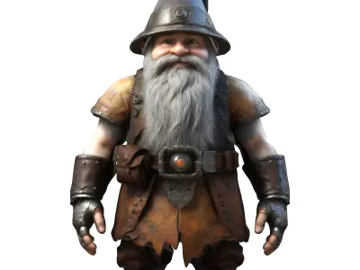 Dwarven Vanguard - Full-Body Single-Piece Figurine 3D print model
