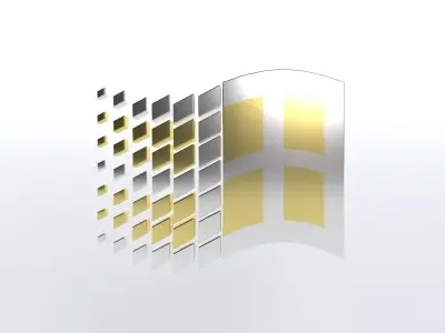 Windows 95 Logo v1 008 Free low-poly 3D model