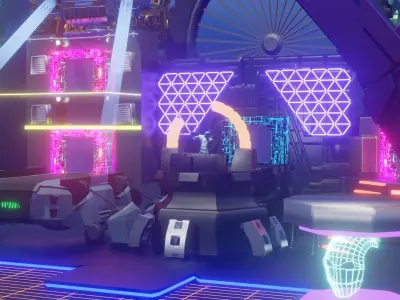 show stage design Low-poly 3D model