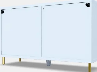 BESTA Storage combination with doors Low-poly 3D model