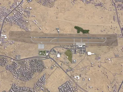 Abha Airport Low-poly 3D model