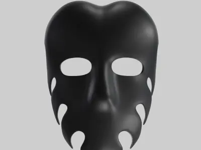  Black Mask Free low-poly 3D model
