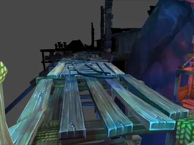 Fantasy Chess RPG Environment - Mining Dungeon Low-poly 3D model