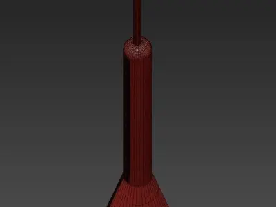 Holtkotter four pendant lights with gold finish 3D model