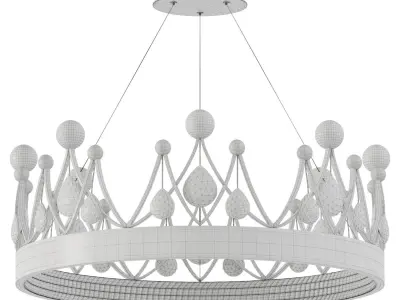 Crown Chandelier Low-poly 3D model