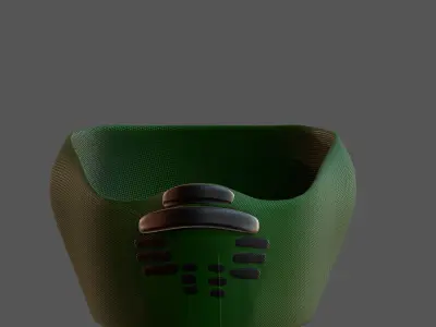 Gas mask helmet 3d model scifi Low-poly  Low-poly 3D model 141