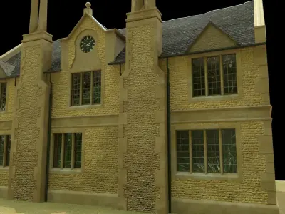 An English Village House or Town Hall 3D model