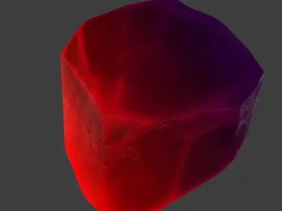 crystal cube Low-poly 3D model
