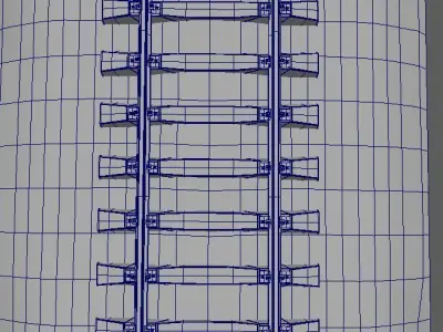 Railtracks railroad track 3D model