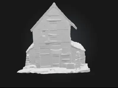 Weathered Shack  Abandoned Structure Model for Rural and Post 3D model