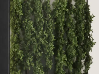 light box with tropical ivy garden in frame glass smoked 03 Low-poly 3D model