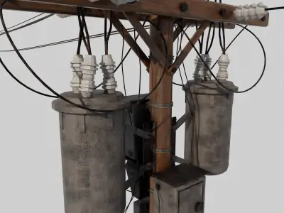 Telephone Pole 3D model buy