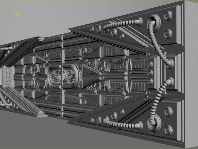 METAL DOOR SCI-FI 3D model