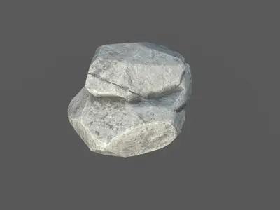 Low Poly Rock 1 Game Ready Model Low-poly 3D model