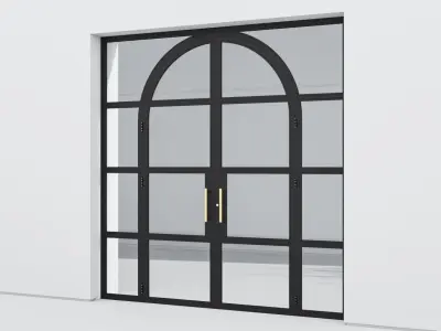 Aluminium door 338 3D model