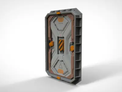 sci fi door 22 3D model