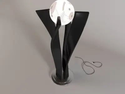 floor metal lamp 3 3D model