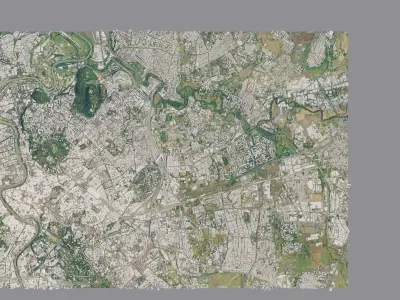 City low poly map 3D model