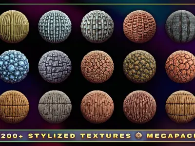 1200 Stylized Textures - Megapack Texture