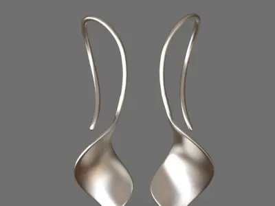 Light fashion earrings 3D print model