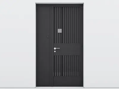 Aluminium door 39 3D model