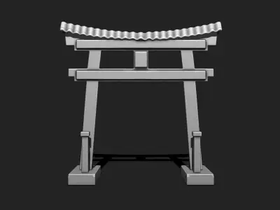 Japanese Tori Gate 3D STL File for 3D Printing 3D print model