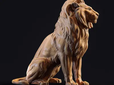 6 lions for 3d print 3D Model Pack