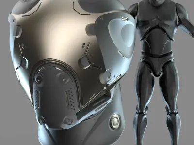 IMM 20 Scifi Helmets KitBash with Uvs - Plus LP HP 3D model