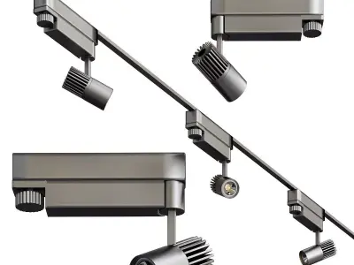 Viabizzuno light pole with two lights 3D model
