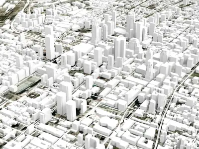 Cityscape Montreal Canada 3D model