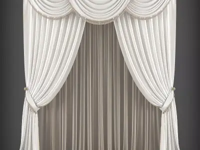 Curtain 3D model 232 Low-poly 3D model