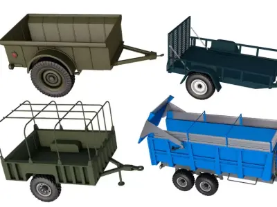 Trailers Collection 3D model