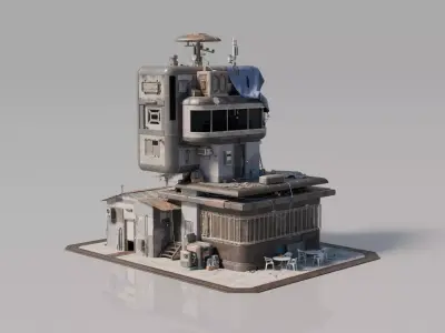 Neighborhood House Building 7 3D model