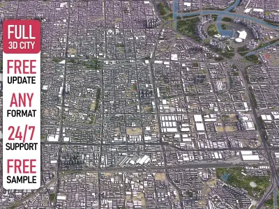 Zhengzhou - 3D City Model Low-poly 3D model