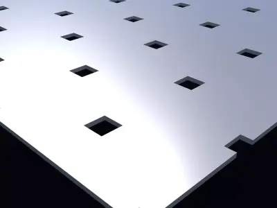 Perforated panel with 5 percent opening 25O135 3D model