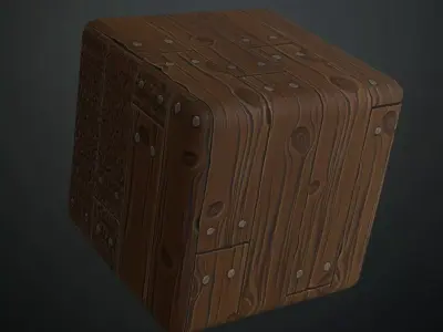 Stylized Dark Wood Floorboards Texture