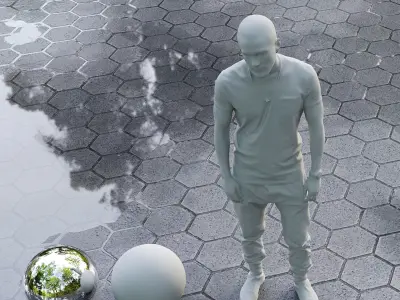 Paving slabs 01 Editable 3D model