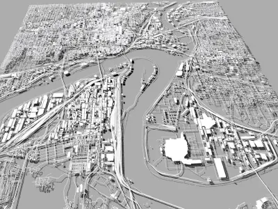 Cityscape Kansas City United States 3D model