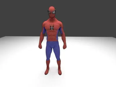 Spiderman 3d model with 3d web patterns 3D model