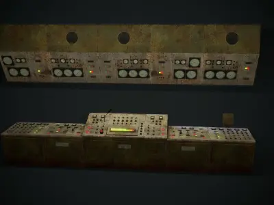 Control Board Low-poly 3D model