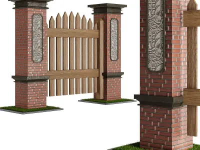 Modern Gate For Villa 3D model