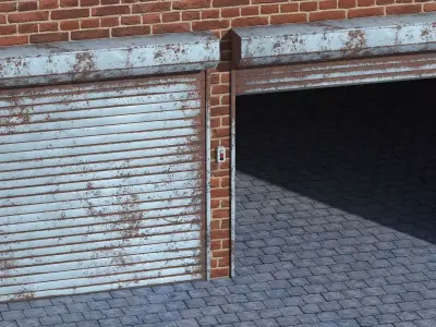 Roll Door Low-poly 3D model