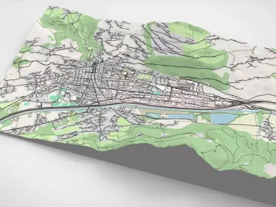 Cityscape Sallanches France  3D model
