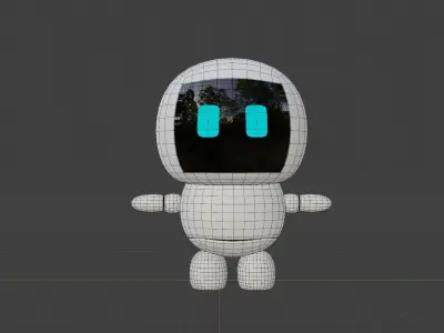Mono - Cute Robot character Low-poly 3D model