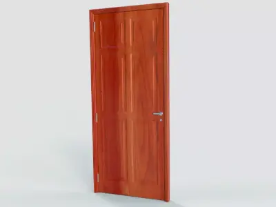 Wooden Door 3D model 8
