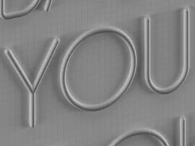 Babe you look so cool Neon Sign 3D model