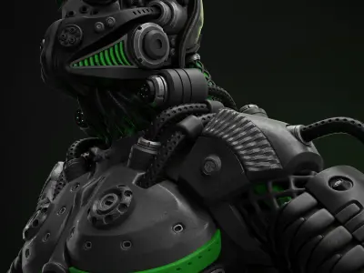 Sci Fi - Character 02 - Bust 3D model