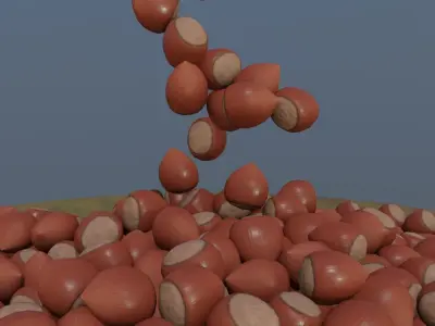 Hazelnut and Leaf 3D Model Pack