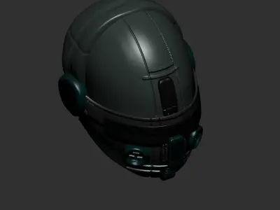 helmet high poly sculpt 3d printable  3D model 104
