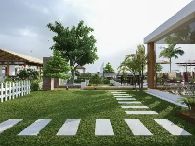 Lumion 11 Exterior Beach Resort Layout Scene File 3D model